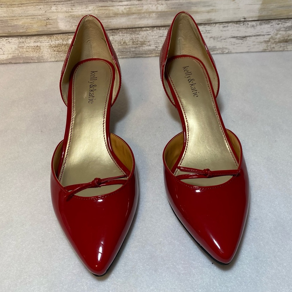 NIB Kelly & Katie Zoe Patent Red heels 9.5